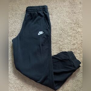 Nike Black Tapered Sweatpants with Elastic Cuffs